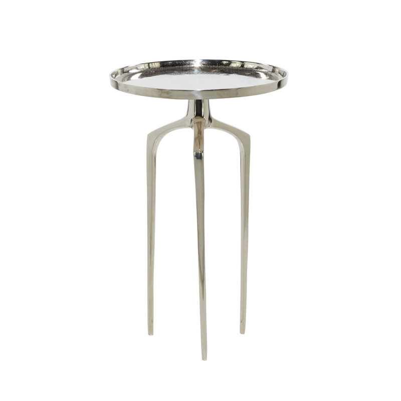 Etta Avenue™ Jericho Aluminum Tray Inspired Top Accent Table with 3